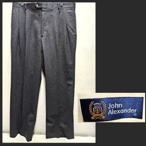 John Alexander charcoal grey 100% wool dress pants ~ mens 34x30